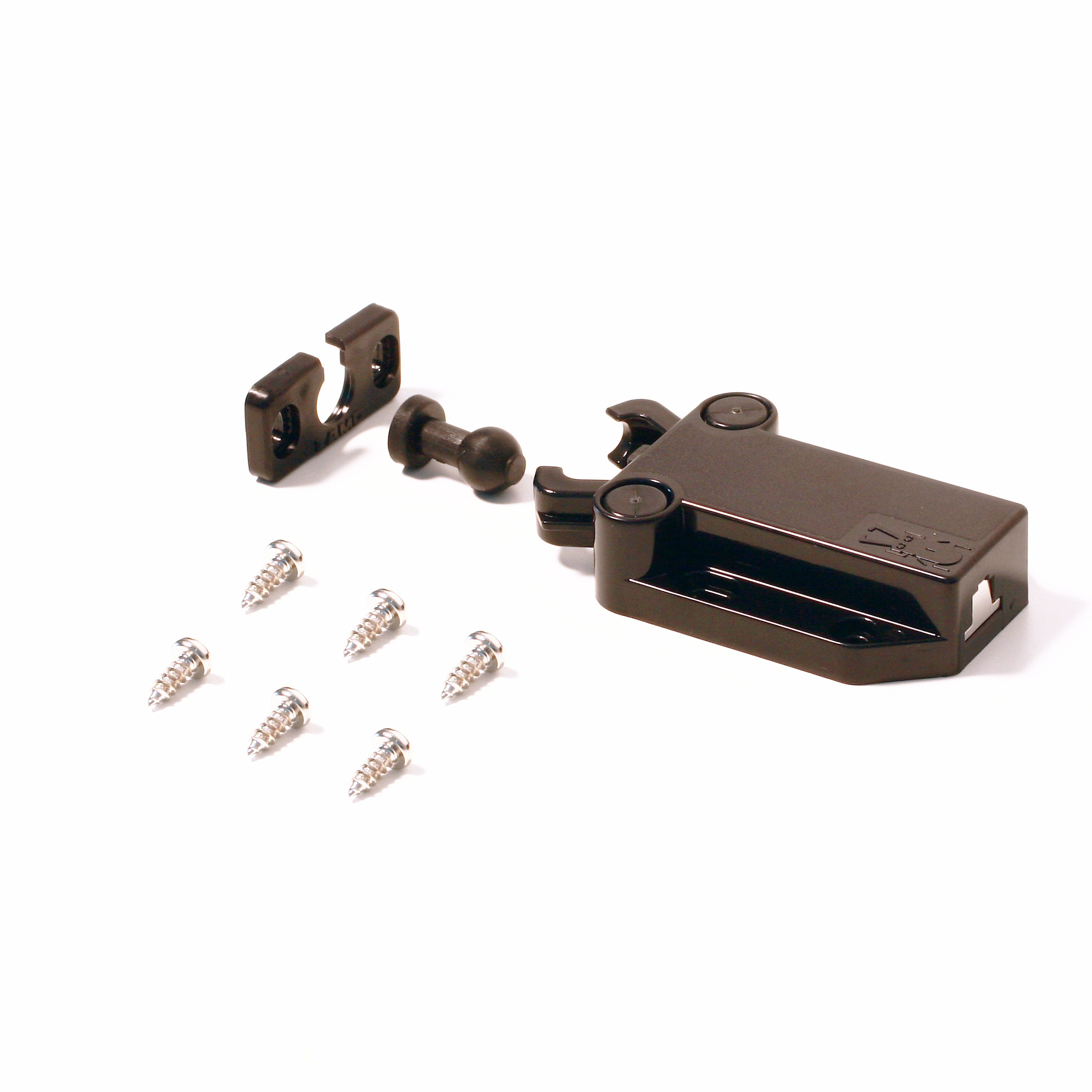 CRICCHETTO PREMI APRI MC37 ABS NERO CON INCONTRO REGOLABILE