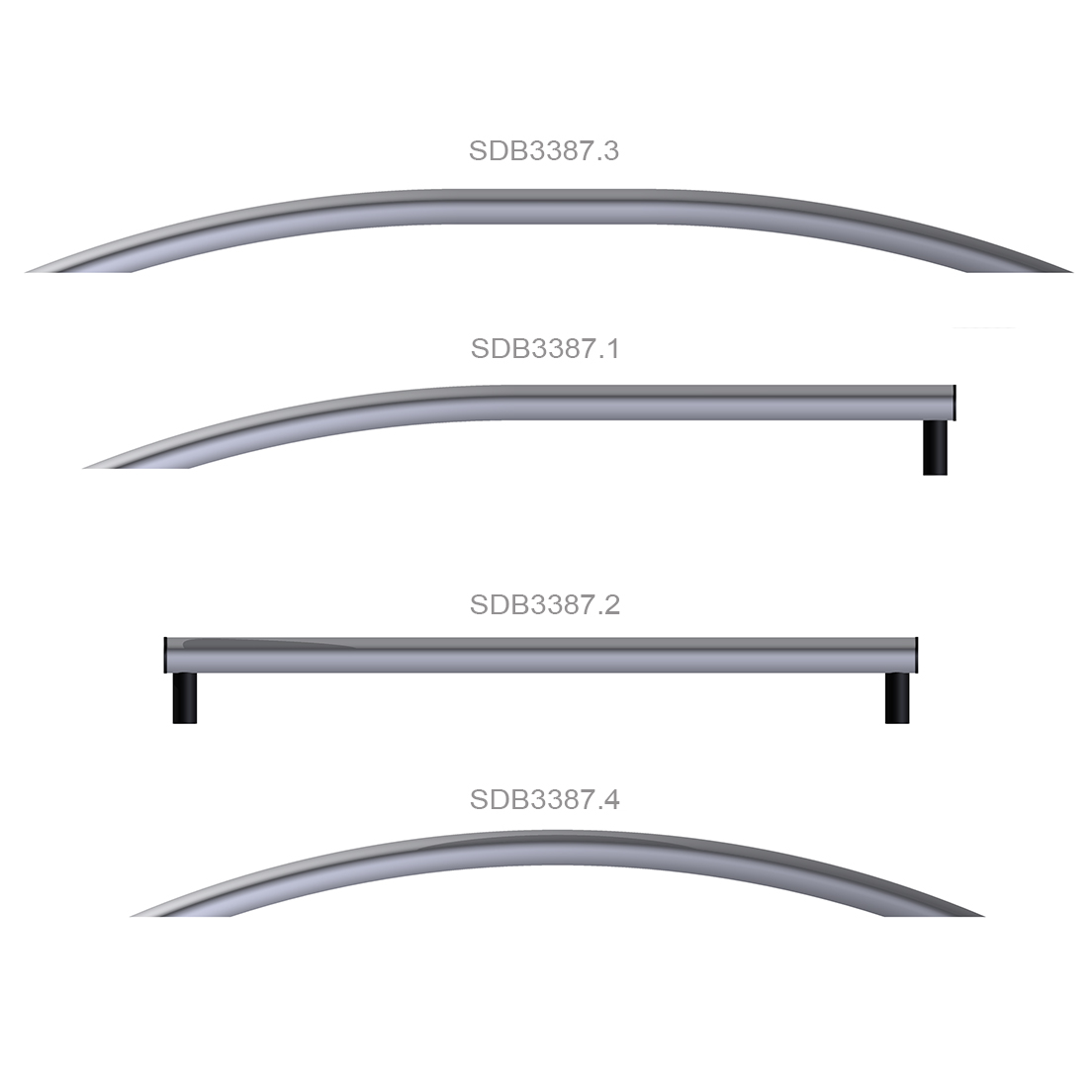 GRAB HANDLE  SDB3387  IN ALUMINIUM