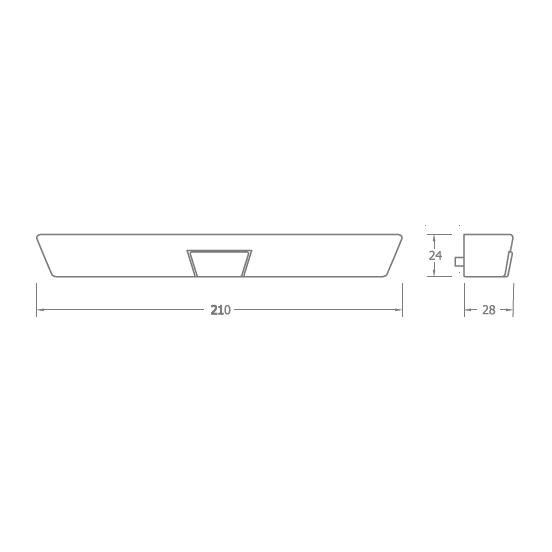 HANDLE WITH INTEGRATED PUSH BUTTON AS1614